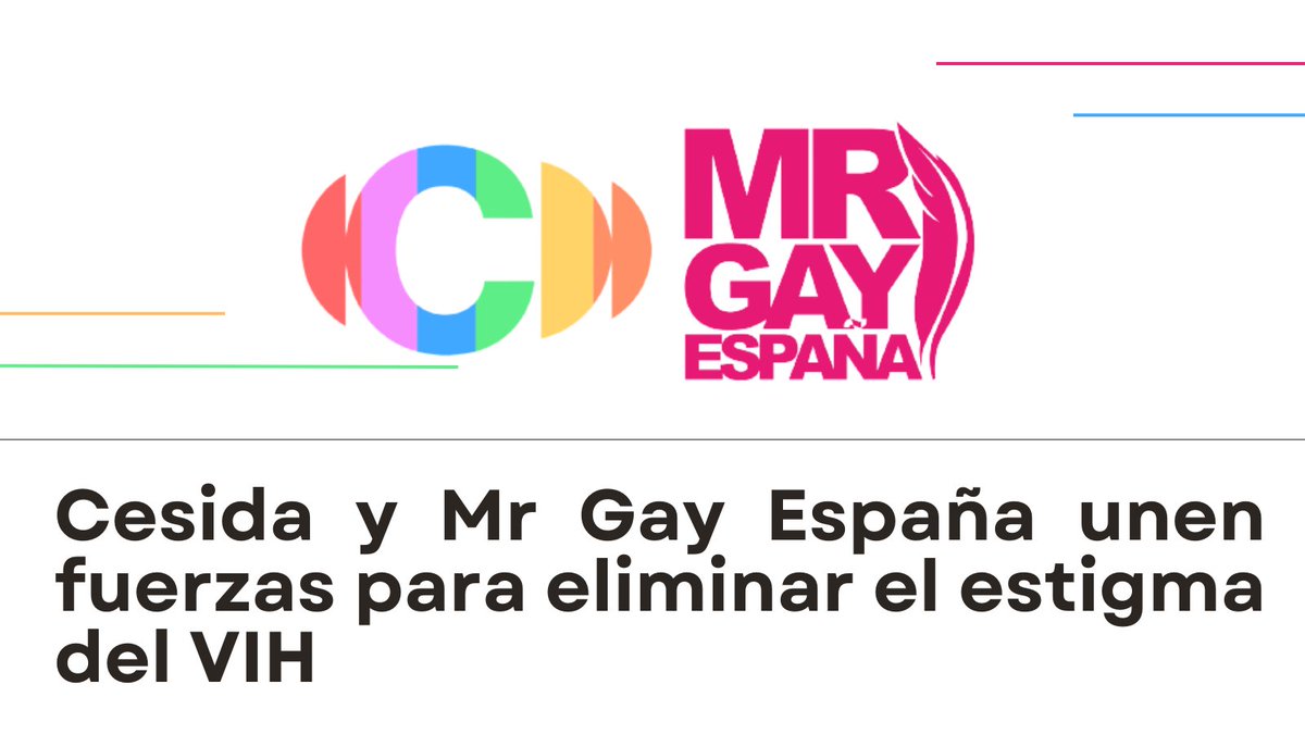 MrGayEspana's tweet photo. Estamos muy contentos de anunciaros que Mr Gay España se une a @cesida_esp en la lucha contra el estigma asociado al #VIH
Para más información https://t.co/K2GQpnSmwZ
#VIHsibles #StopSerofobia #Cesida #MrGayEspaña https://t.co/a8nsRR2olG