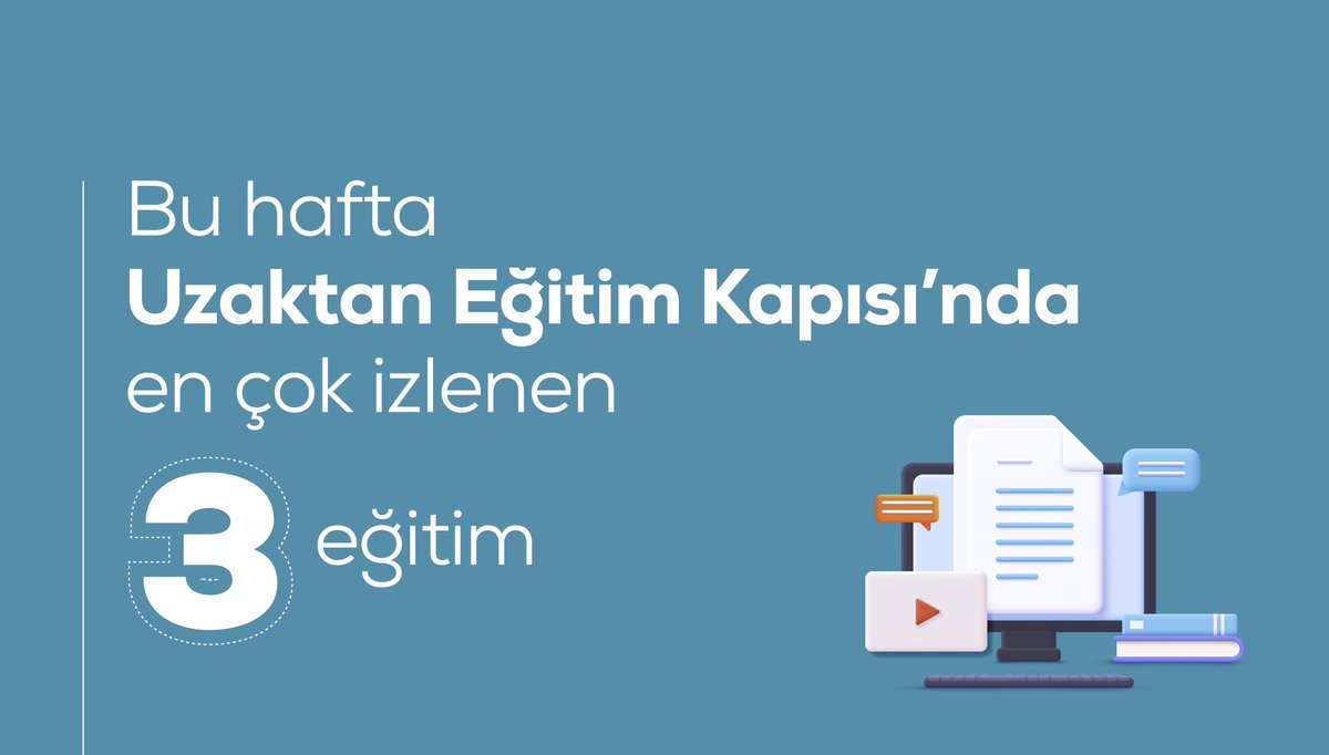 einsangovtr's tweet photo. Bu hafta #UzaktanEğitimKapısı’nda en çok izlenen 3 içerik!

Eğitimler e-insan mobil uygulaması ile artık her an seninle. 🔗 https://t.co/Vm7KtmJ7qh

@tccbiko @uzkegitimkapisi https://t.co/B5M8Hb3nNr