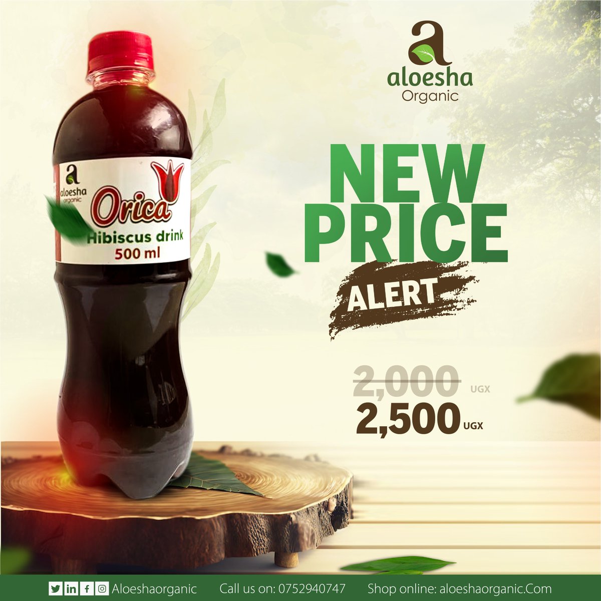 Good morning and a happy Friday, Orica 500ml has moved- up by Ugx500 from Ugx2000 to Ugx2,500. 

Your support towards making the Brand better is greatly appreciated. 
#herbalife