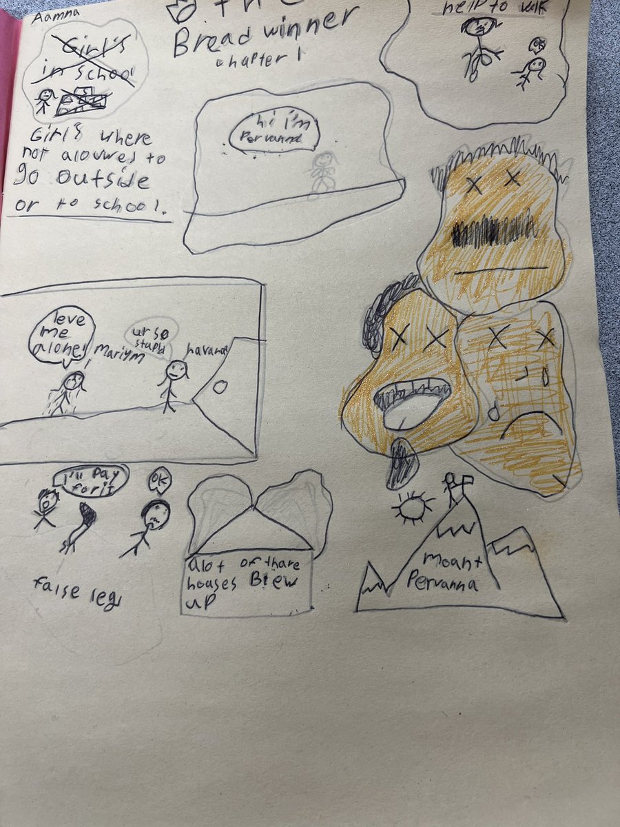 Making annotation thinking intensive by tapping into the dormant parts of our brain through #sketchnoting . We are welcoming both linguistic and non-linguistic representations of text through our read aloud. <a href="/DesmondHDSB/">Viola Desmond Public School</a> <a href="/TannyMcG/">Tanny McGregor</a>