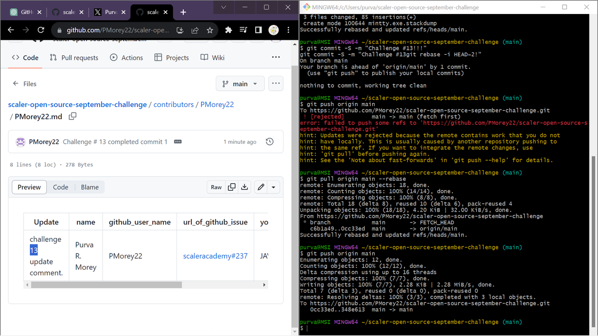 mooray_11's tweet photo. Hello All, I have completed #task14 of #OpenSourceSep Challenge with
@Scaler_Official
Discord Community. This helps me stay consistent with coding. You can join the community HERE - https://t.co/9Naz8WHxhD #ScalerDiscord https://t.co/ifV9CSNCuF