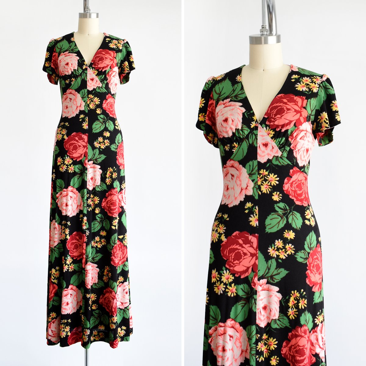 RustBeltThreads's tweet image. New: vintage 70s black floral maxi dress w/ tie back ✨ rustbeltthreads.com/products/vinta…