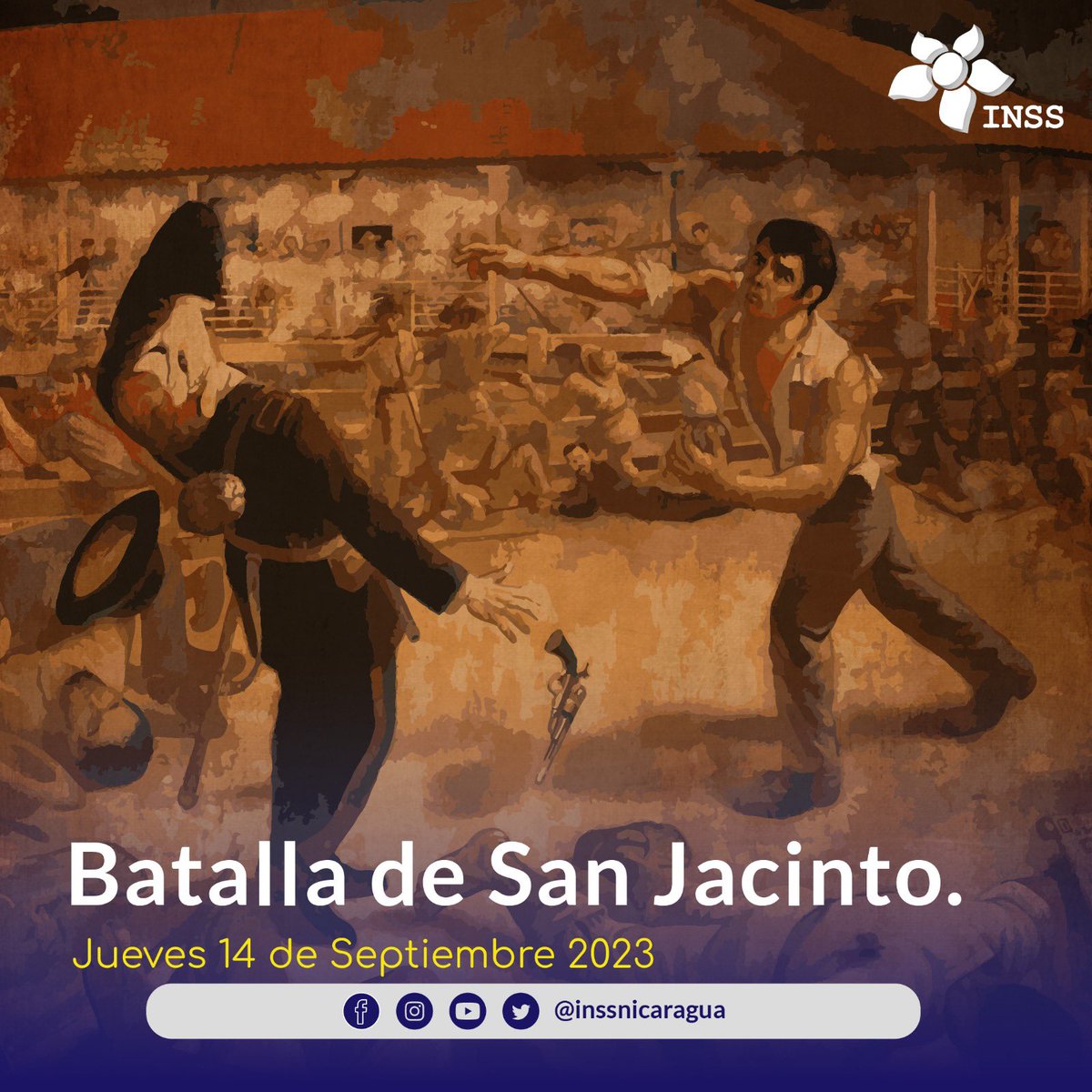 #INSS | Hoy 14 de septiembre conmemoramos el 167 Aniversario de la gloriosa Batalla de San Jacinto. 🇳🇮¡Honor y Gloria a nuestros Héroes ! #PatriaBenditaYLibre #AMORANICARAGUA