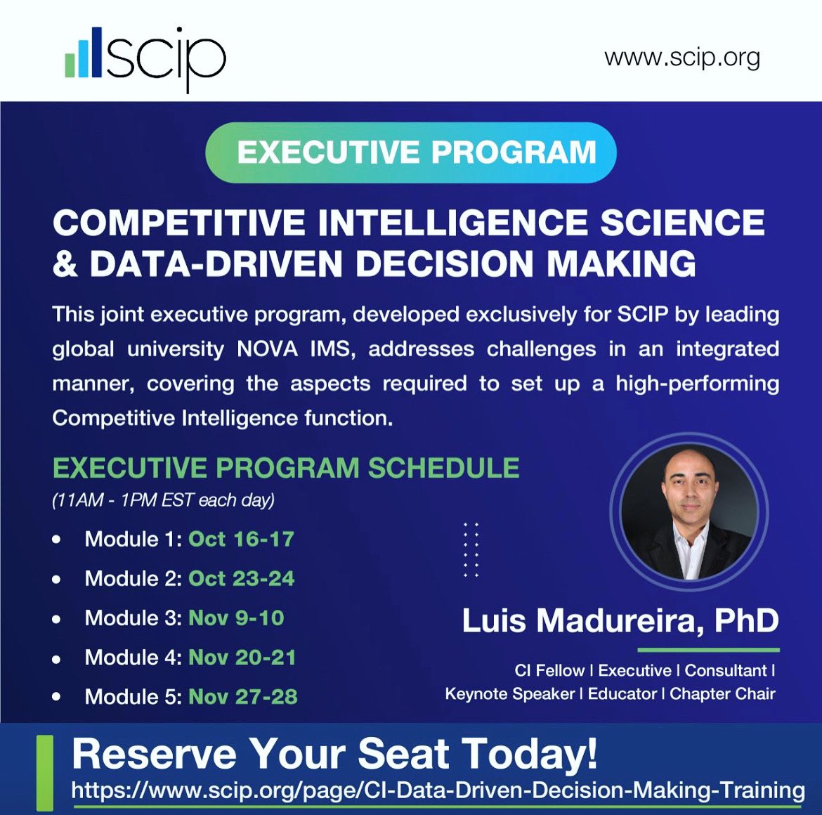 #LastCall #Opportunity to learn how to do / update / benchmark your #CI knowledge. I will be sharing #CIBasics to cutting edge #CIScience and applied #ArticialIntelligence in the between.