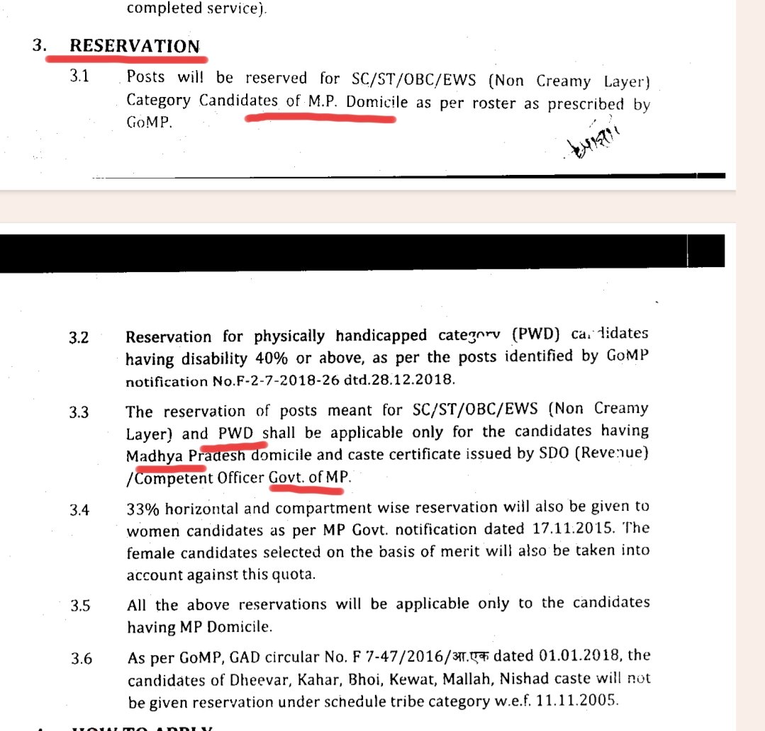 GESWA_BIHAR's tweet image. #बिहार सरकार के अधिकारियों को मध्यप्रदेश के (#MPPCB) इस विज्ञापन में दिए हुए आरक्षण के नियम को पढ़ना चाहिए, आरक्षण का लाभ सिर्फ MP के छात्रों को दिया गया है!
#बिहार_में_आरक्षण_सुधार_करो
@NitishKumar @gadbihar @yadavtejashwi @IPRD_Bihar @Jduonline @RJDforIndia @jansuraajonline