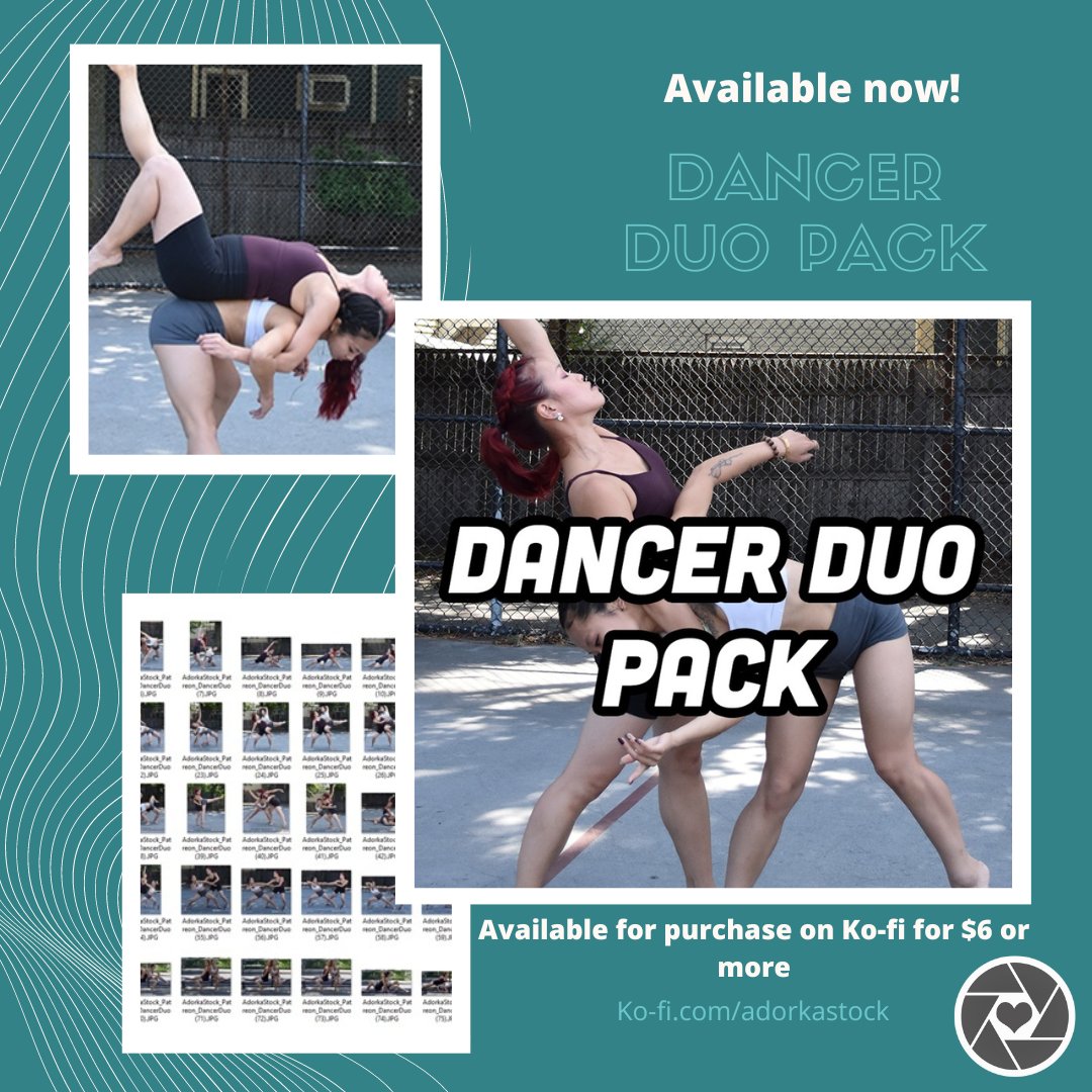 Who doesn't love a little dancer grace? Get the dancer duo pack on my Ko-fi for $6+. You'll get 77 full body pose references. That's a lot of dancing! 💃 Sashay your way over to my Ko-fi to get yours. 

#AdorkaStock #StockPhotography #PoseReference #ArtReference