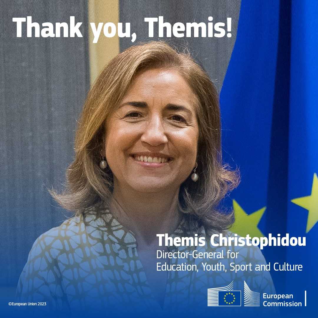 EUErasmusPlus's tweet photo. Thank you for inspiring us &amp; for your dedication &amp; commitment @ChristophidouEU!

As our DG starts a new chapter, we can't help but reflect on the enormous privilege we have had to work with her.

We wish you every success in your new position! @EUinmyRegion are lucky to have you.
