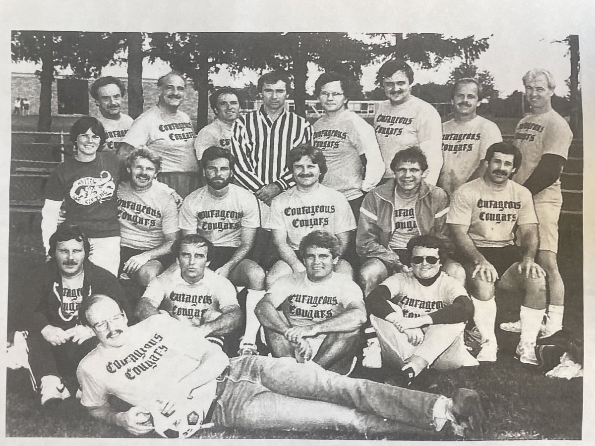 Cougar fans,
How many of these HF-L Legends can you name from the 1985 faculty soccer team? ⁦<a href="/FisherAthletics/">SJF Cardinals</a>⁩