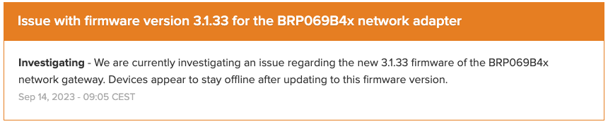 marcelve's tweet photo. @daikin_jp what a massive fuckup! I've been trying tenths of time to reconnect before I found out that the firmware update of yesterday evening went sideways #pissed https://t.co/sQ2Ao9dPi7