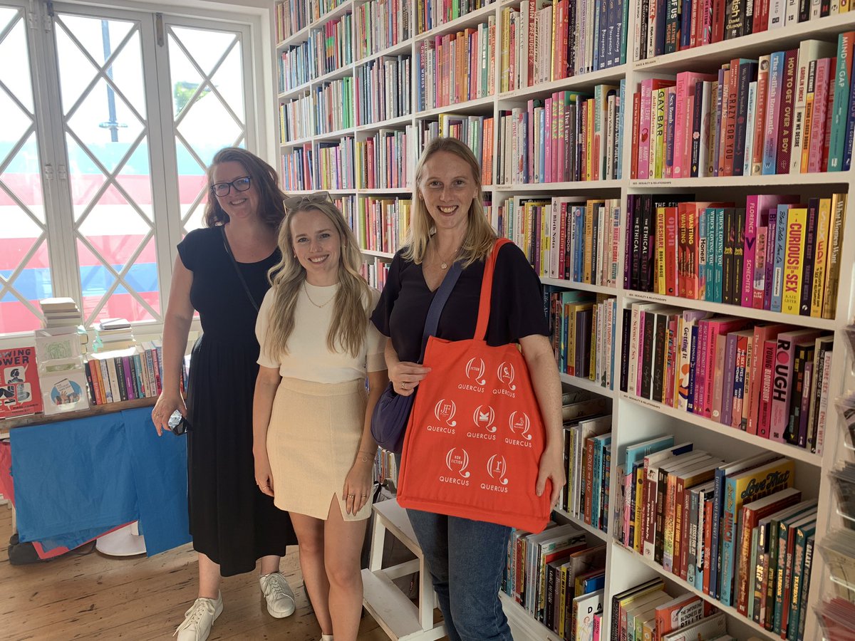 <a href="/KemptownBkshop/">Kemptown Bookshop</a> @emmacapron <a href="/JasmineLPalmer/">Jasmine Palmer</a> <a href="/AfroriBooks/">Afrori Books | Bookseller of the Year 2023</a> <a href="/GoldsboroBooks/">Goldsboro Books</a> Back on it this afternoon with a stop at the <a href="/Feminist_Books_/">The Feminist Bookshop</a> via <a href="/BrightonWstones/">Waterstones Brighton</a> - thanks so much to Holly for taking the time to chat with us! #QuercusBigDayOut