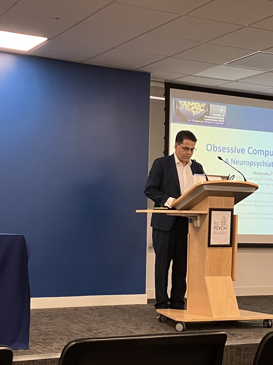 RCPsych Neuropsychiatry Faculty (@rcpsychneuro) on Twitter photo Final plenary of an excellent day 2 #NeuroConf23. <a href="/himanshutyagi/">Himanshu Tyagi</a> talking about the Neuropsychiatry of #OCD. Final plenary of an excellent day 2 #NeuroConf23. <a href="/himanshutyagi/">Himanshu Tyagi</a> talking about the Neuropsychiatry of #OCD.