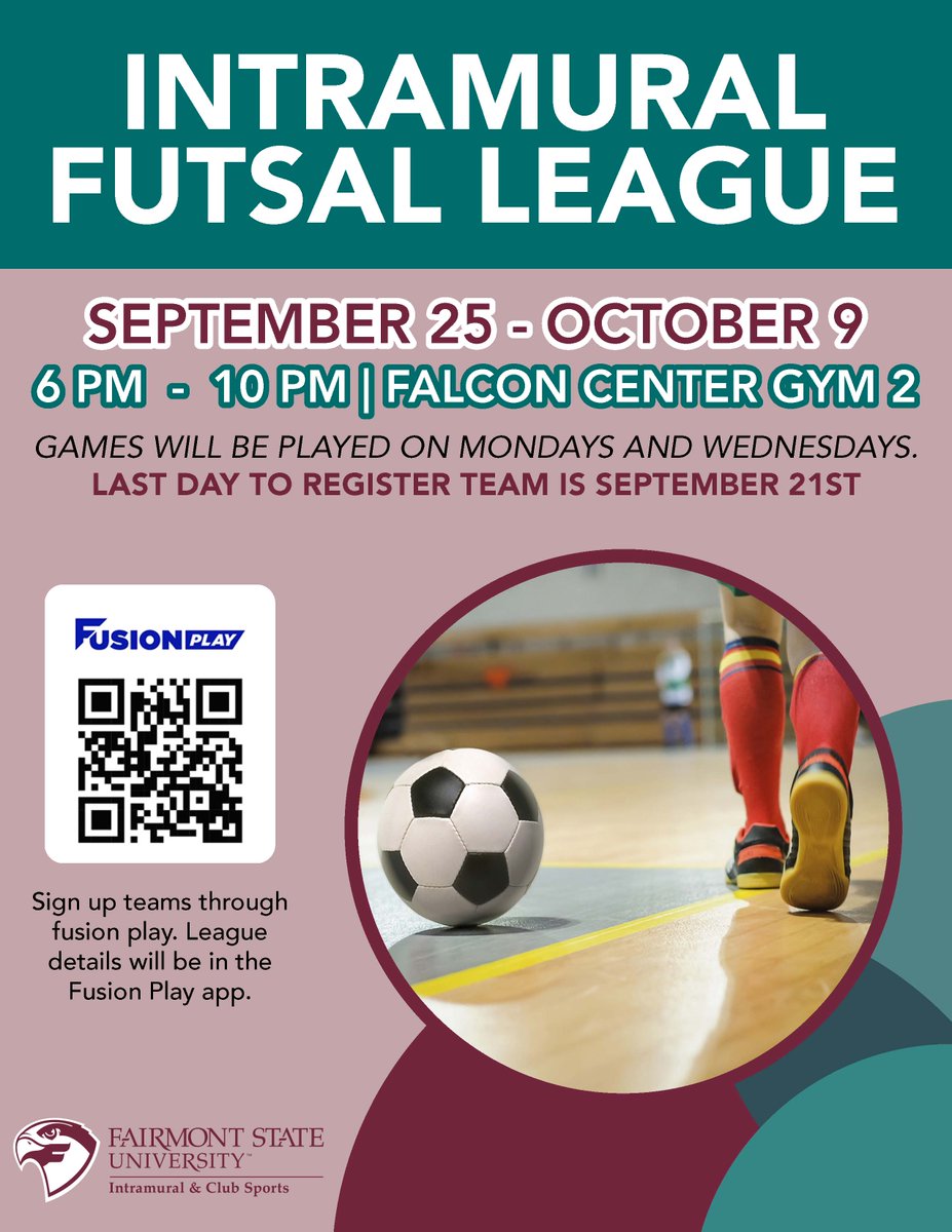 Fmtstateint's tweet photo. Falcon Center Gym 2 was built for Futsal!

Sign your team up today and see what all of the hype is about!

#FalconFun #FalconIntramurals #FalconCenter #RushtheREC https://t.co/UpbChhQzxI
