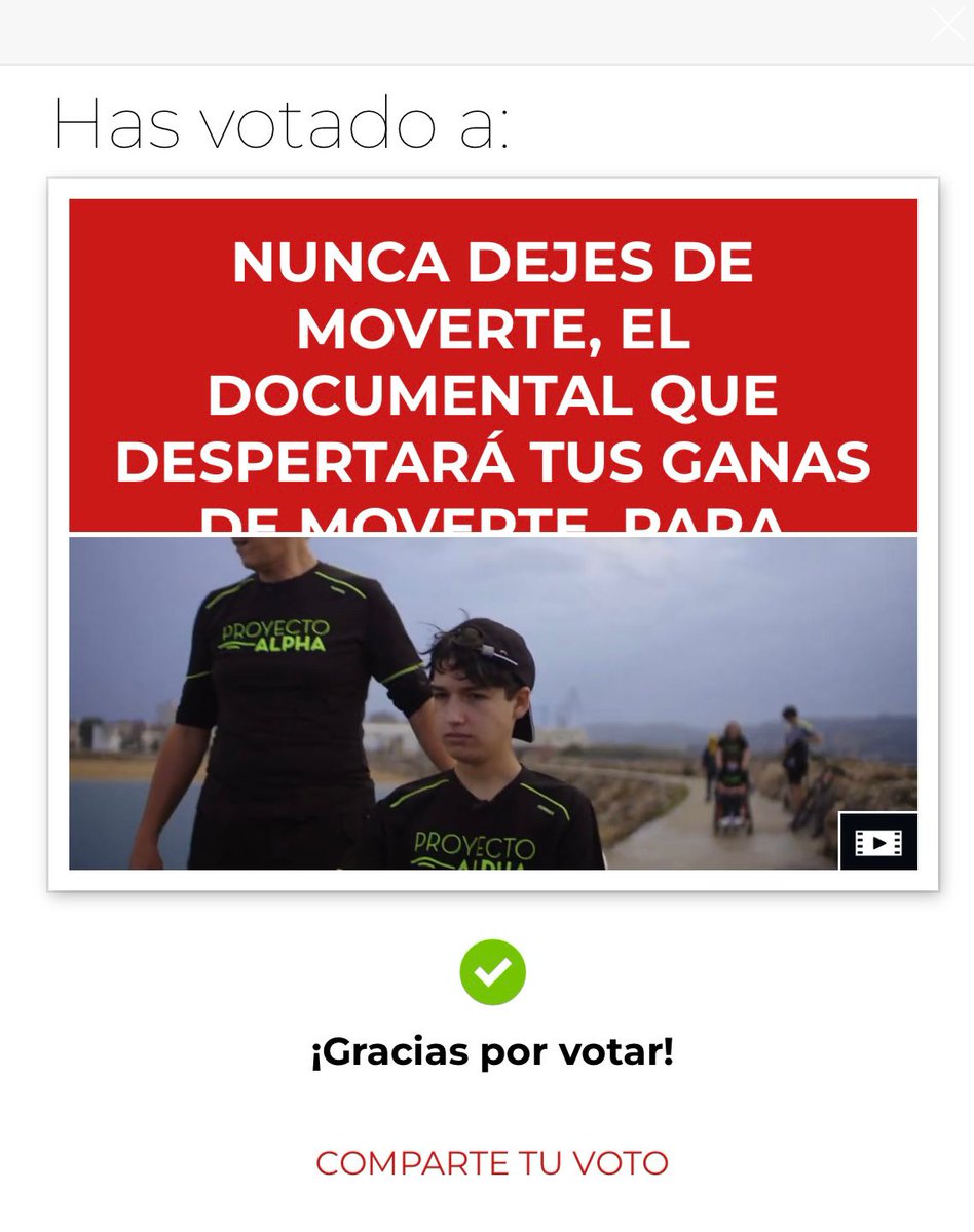 Necesitamos vuestra ayuda  🙏🙏 Estamos nominados a los premios Migranodearena a través del reto que realizamos para recaudar fondos para la investigación de #LGMD #sarcoglicanopatías con nuestro documental.  <a href="/BakeryGroup/">Bakery Group</a>