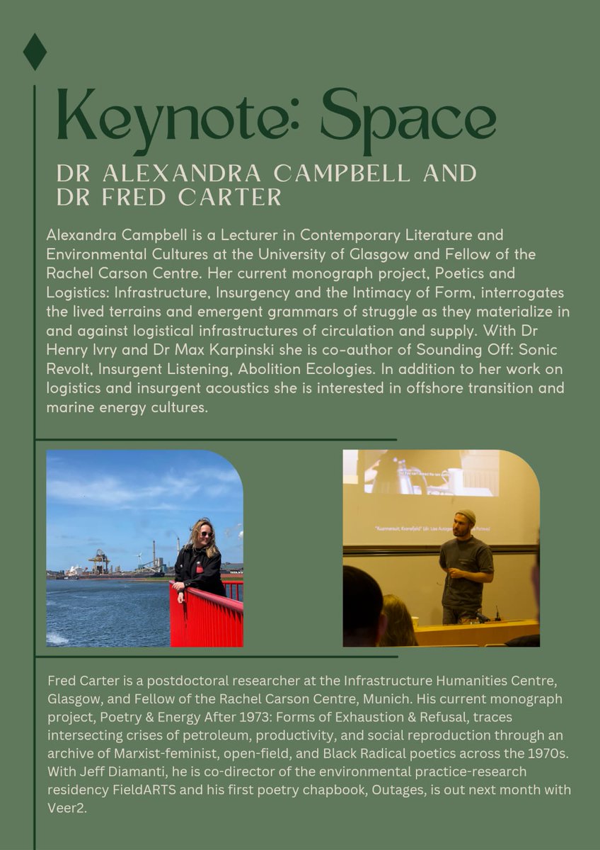 Final announcement as we officially see you all in less than a week!! We're thrilled to announce that the brilliant  <a href="/ACamp_Bell/">Dr Alex Campbell</a> and <a href="/_FredCarter/">Fred Carter</a> will be giving a collaborative keynote on space! 🌊🏘️
Most of our tix (sold out 4 events) are gone but some are left for day 1!! Go!
