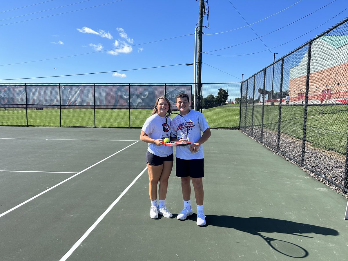When you have siblings taking Wellness during the same period and they went to challenge each other in tennis, you let them play to see who wins. Little bro beat big sis 3 games to 2.