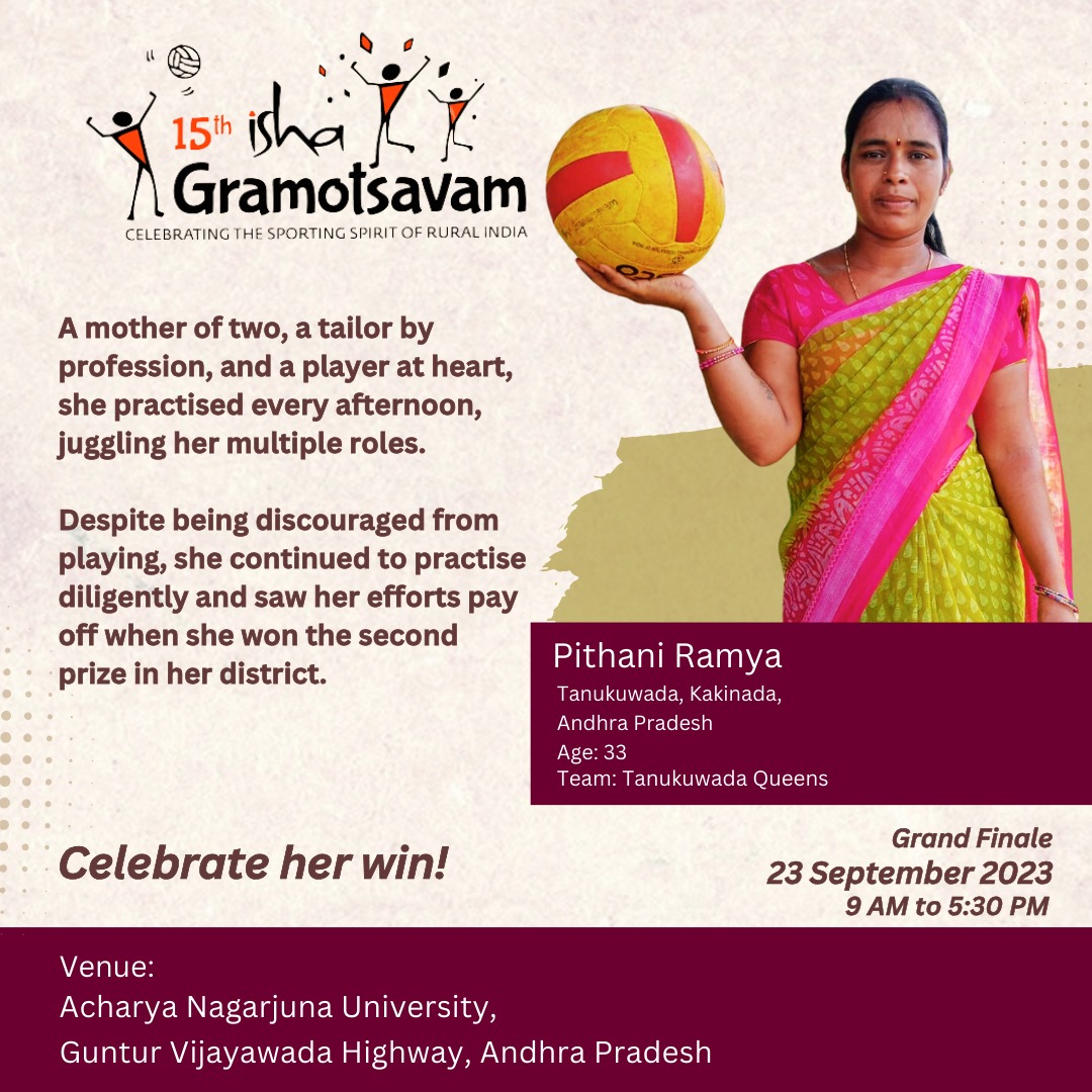 ishafoundation's tweet photo. Are you ready for the Grand Finale of #IshaGramotsavam? Men and women of all ages across southern India have been deeply involved in rural sports for the last month. On 23 September, witness the exciting culmination of their efforts. Let's cheer for them! https://t.co/YgywpkG7c3