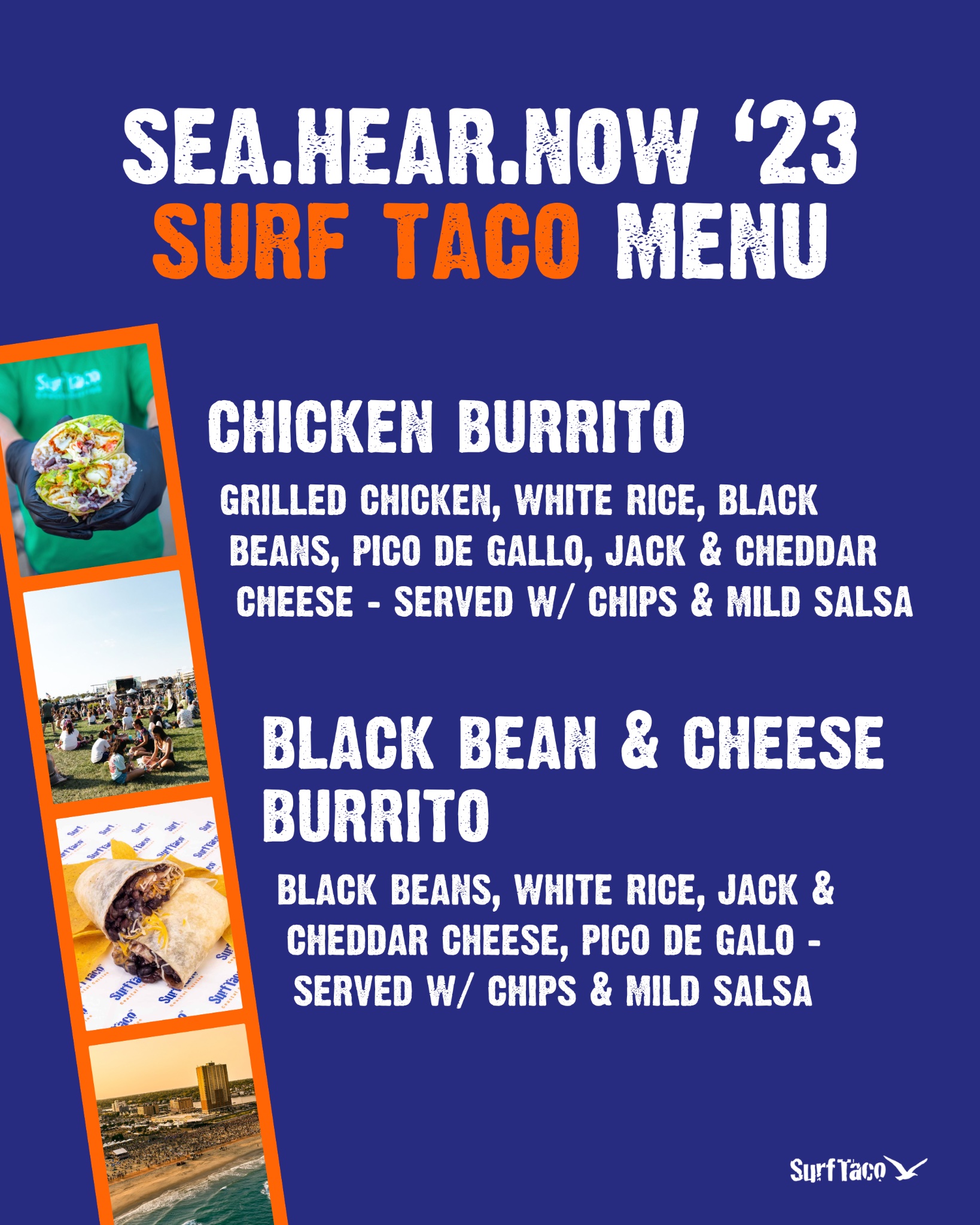 Surf taco menu deals