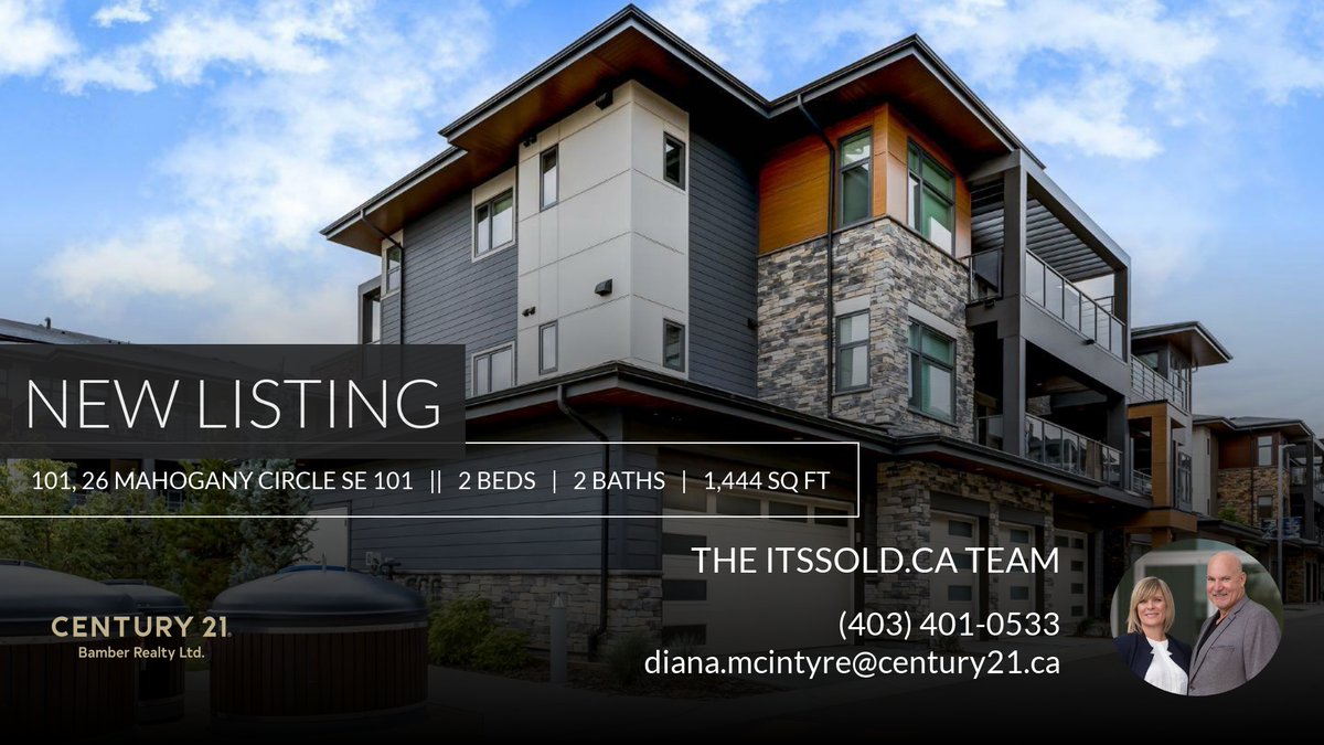 📍 New Listing 📍 Take a look at this fantastic new property that just hit the market located at 101, 26 Mahogany Circle Se 101 in Calgary. Reach out here or at (403) 401-0533 for more information Diana McIntyre Century 21 Bamber ... homeforsale.at/101_26_MAHOGAN…