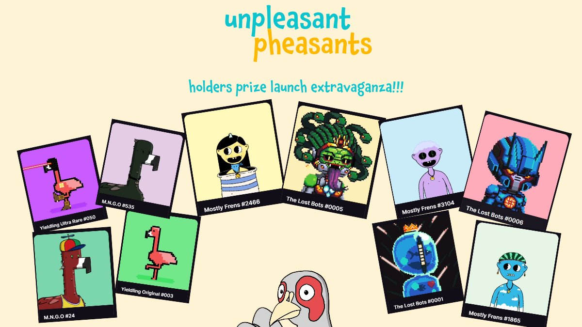 Unpleasant announcement!
The first prize draw will be Sunday, 17 September 2023 21:00 UTC
I will announce winning Pheasants here and in Discord, however I advise being in the discord (in my profile) for live events.
Delist Pheasants beforehand to claim! Or someone might buy it