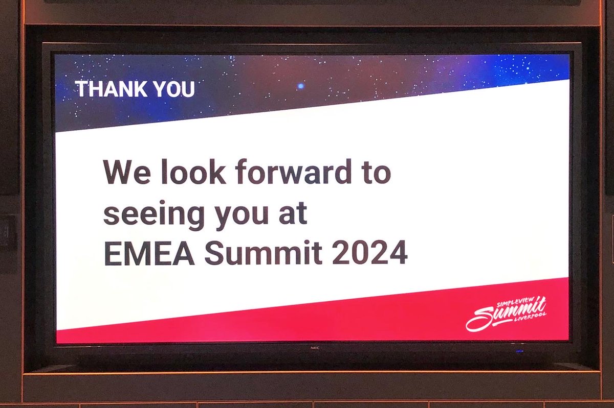 simpleview's tweet photo. From all of us… thank you for attending the first-ever EMEA #simpleviewsummit 👏🏼 We enjoyed connecting with our wonderful attendees & we already can’t wait to see you all again next year 😉✈️ Special thanks to Marketing Liverpool for hosting us! #travel #meetingsandevents https://t.co/DqLeGbXMqq