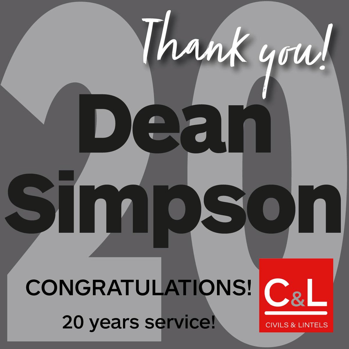 Today we are celebrating the long service of one of our dedicated LGV Drivers, Dean Simpson! Dean has been with us for  20 years and is a much-valued colleague in our Nottingham depot.

Huge congratulations, Dean, and thank you for everything you do! #celebrating #congratulations
