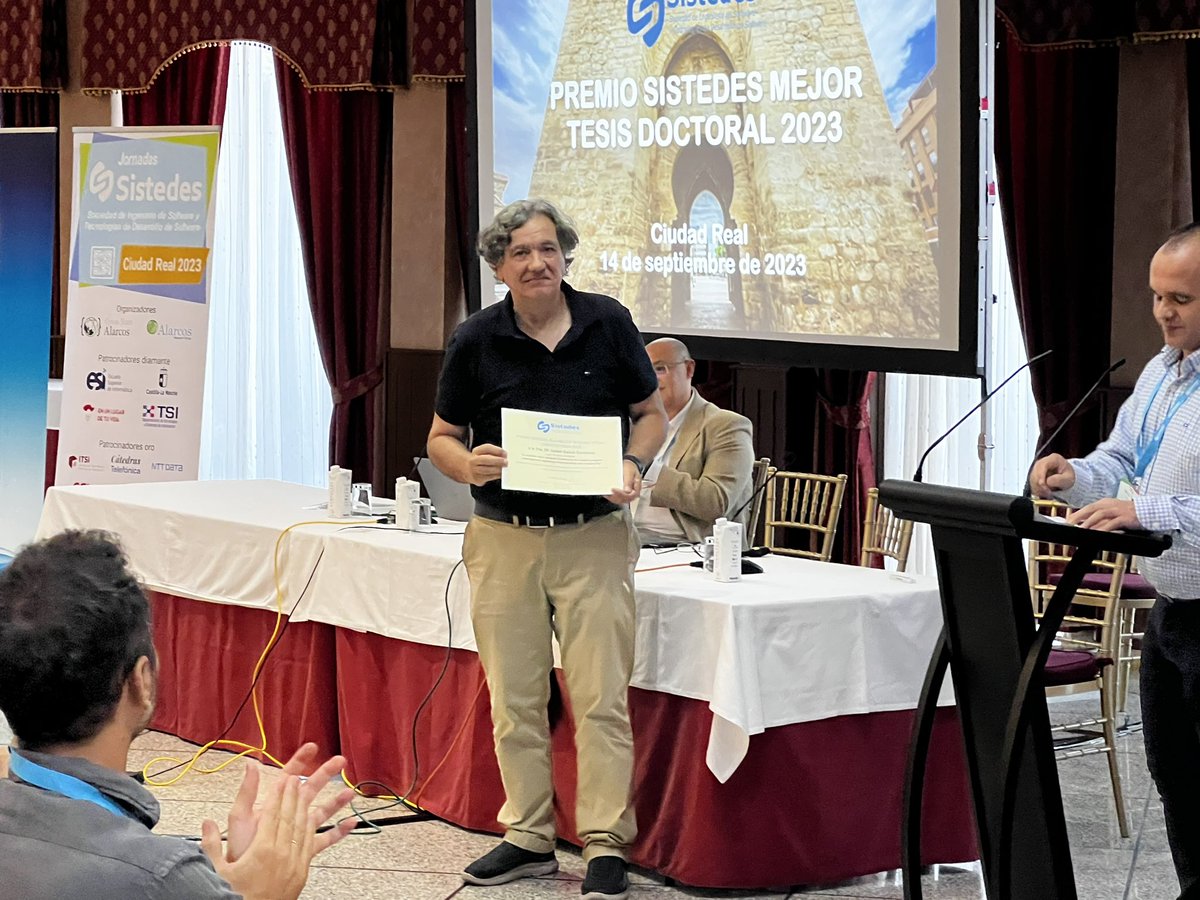 JornadaSistedes's tweet image. Enhorabuena para los premiados “Mejor Tesis Doctoral” en #SISTEDES2023: Dr. David Chapela de la Campa y a la Dra. Isabel Garcia Contreras