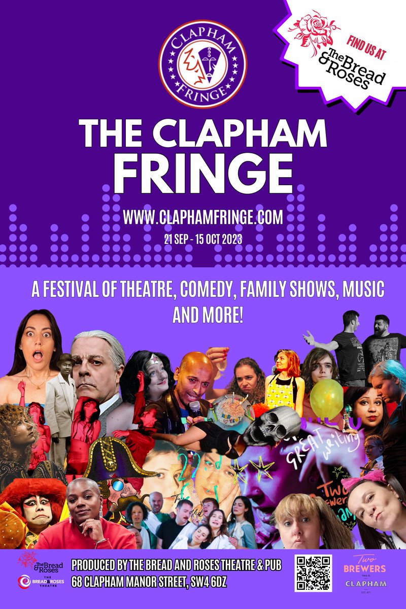 TheatreCraft's tweet photo. The @ClaphamFringe is back!

🗓️21 September - 15 October

International work from across the globe, stand up, the best and most exciting theatre from South London and beyond - across 3 venues and all in Clapham!

Visit https://t.co/H00VxPE0pk for full details and to book tickets! https://t.co/6fvCeEaYeS