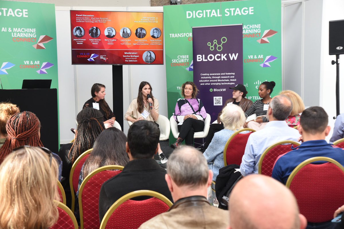 Tech Connect Live (@techconnectlive) on Twitter photo ๐ค A heartfelt thank you to our moderator, <a href="/Sorcha_FinTech/">Sorcha FinTech</a>, and our panelists Professor Joyce O'Connor, Paula Guilfoyle, Tanya Vacarda, Leyla F Karaha, Barry H., and Sara Jane Kenny, for their engaging discussion on Immersive Web3.
#TechConnectIRE ๐ค A heartfelt thank you to our moderator, <a href="/Sorcha_FinTech/">Sorcha FinTech</a>, and our panelists Professor Joyce O'Connor, Paula Guilfoyle, Tanya Vacarda, Leyla F Karaha, Barry H., and Sara Jane Kenny, for their engaging discussion on Immersive Web3.
#TechConnectIRE