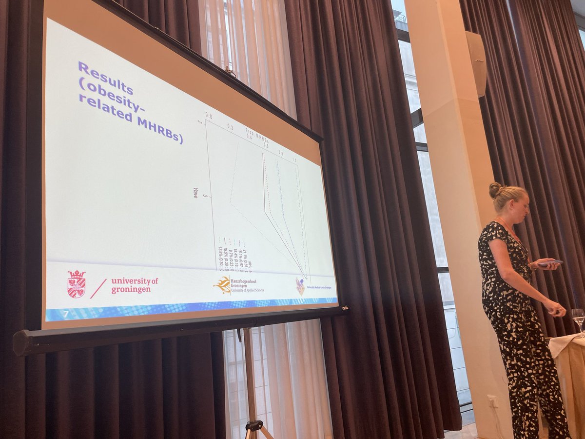 Great study looking at risk behaviours in adolescents in the development of mental illness, plus a brilliant recovery from a slide mishap. #ECMH2023 <a href="/lisettewijbenga/">Lisette</a>