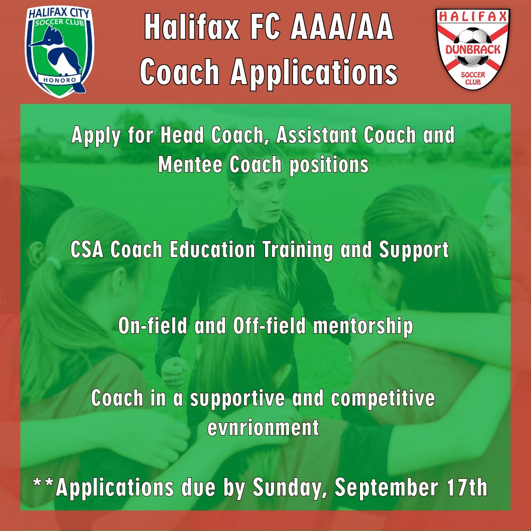 Now accepting coaching applications for AAA/AA programs for the 2023/2024 Season!

Fill out our application form by Sunday, September 
17th!

forms.gle/vMJZiSpzYg2mt4…