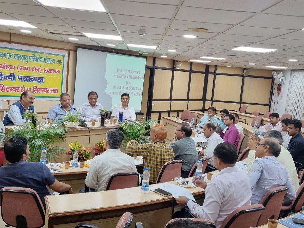 An interactive workshop with various stakeholder on FC Amendment Act 2023 was organised by the Regional Office Lucknow today.