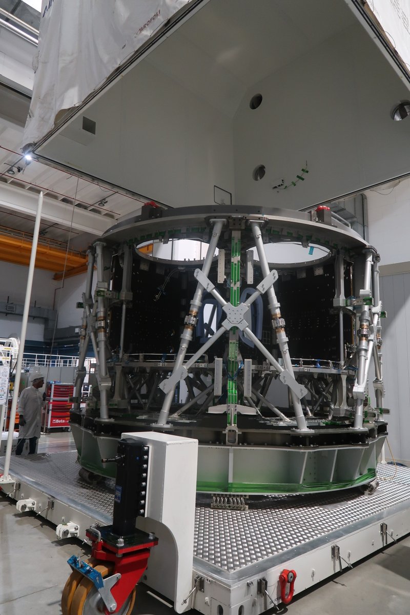 esaspaceflight's tweet photo. From Turin, Italy 🇮🇹, to Bremen, Germany 🇩🇪, via Austria 🇦🇹: the #European Service Module-6 structure for @NASA_Orion and @NASAArtemis is ready for integration: https://t.co/04GbWeqsEl https://t.co/rg2voM7GdK