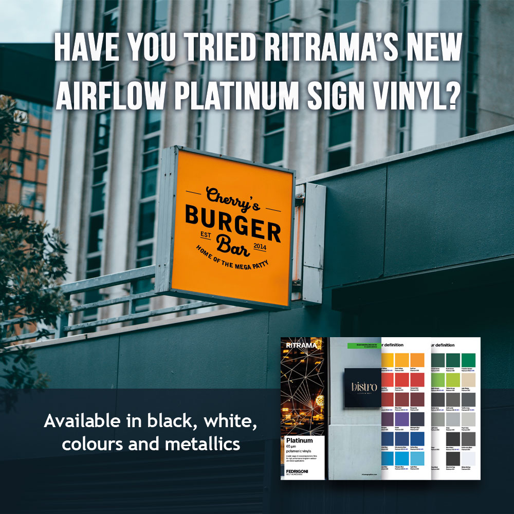 victorydesign's tweet image. Airflow Platinum sign vinyl from Ritrama - have you tried it yet?
Quicker and easier application with Ritrama Platinum Sign Vinyl
From £2.57 per metre
Black, white, coloured and metallic sign vinyl now with Airflow technology.
victorydesign.co.uk/ritrama-ri-mar…
#ritrama #platinum #signvinyl