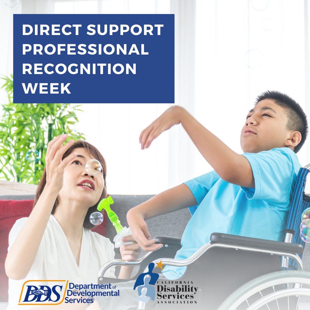 Cal_HHS's tweet photo. This Direct Support Professional Recognition Week, we honor the incredible #DSPWorkforce making a difference in the lives of Californians with intellectual & developmental #disabilities. #DSPRW2023 #InclusionMatters https://t.co/N4PwdaLbWU