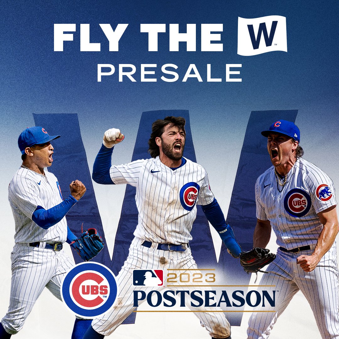 Cubs's tweet photo. Register now for the chance to purchase postseason tickets first: https://t.co/pALOAHi3zz https://t.co/HRFsf9pssf