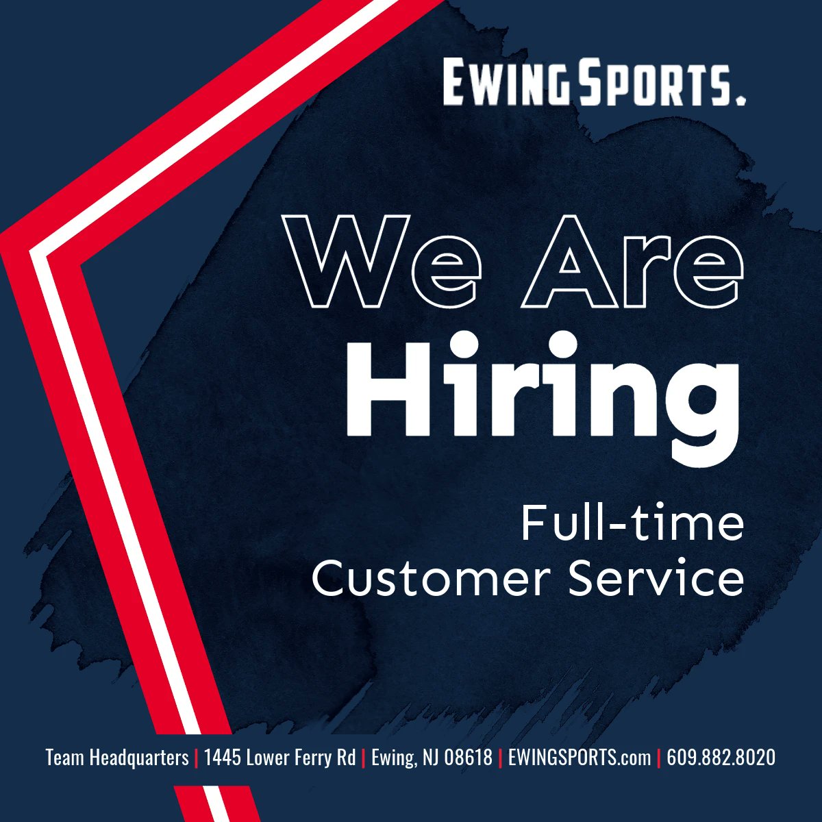 EwingSports1982's tweet photo. Are you a good communicator, enjoy problem-solving and can multitask? If so, we're interested in YOU for a full-time customer service position at Ewing Sports.

Apply at the link https://t.co/DRKrPYY7Zd
to become a part of our passionate team. https://t.co/8L2rVO5TLJ