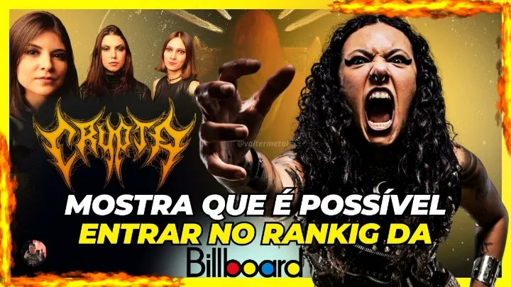 valter_metal's tweet image. ✅️Crypta nas paradas dos EUA, assista hoje à partir das 18h30 em nosso canal Valter Metal no Youtube🤘😆🤘 #cryptadeath #Deathmetal