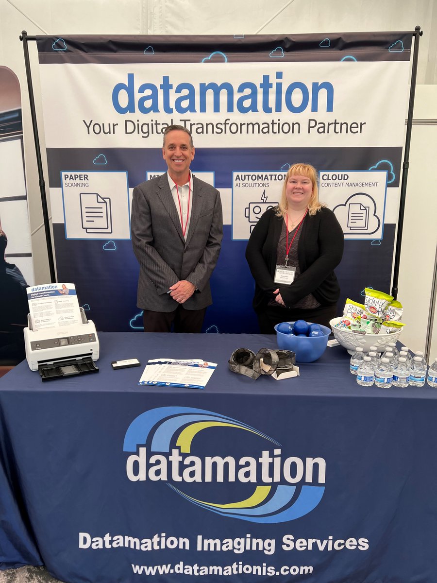 DatamationIS's tweet image. Last week, Datamation was delighted to exhibit the Illinois Association of Court Clerks&apos; Fall 2023 Conference. It was great getting to meet the court clerks and discuss their #digitaltransformation!