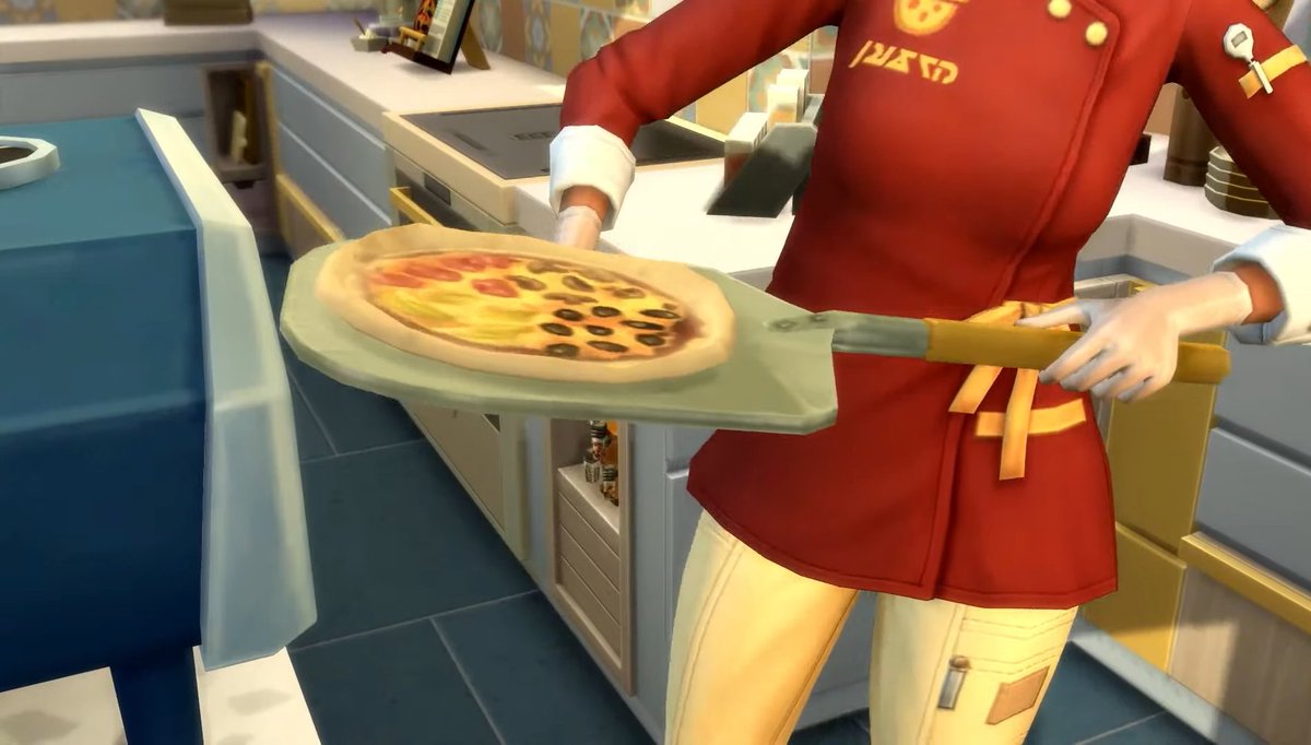 sydmacYT's tweet photo. everyone's been talking about the cupcakes and waffles with the new sims 4 stuff pack but HELLO PIZZA??? https://t.co/uiAm2Hh5DB