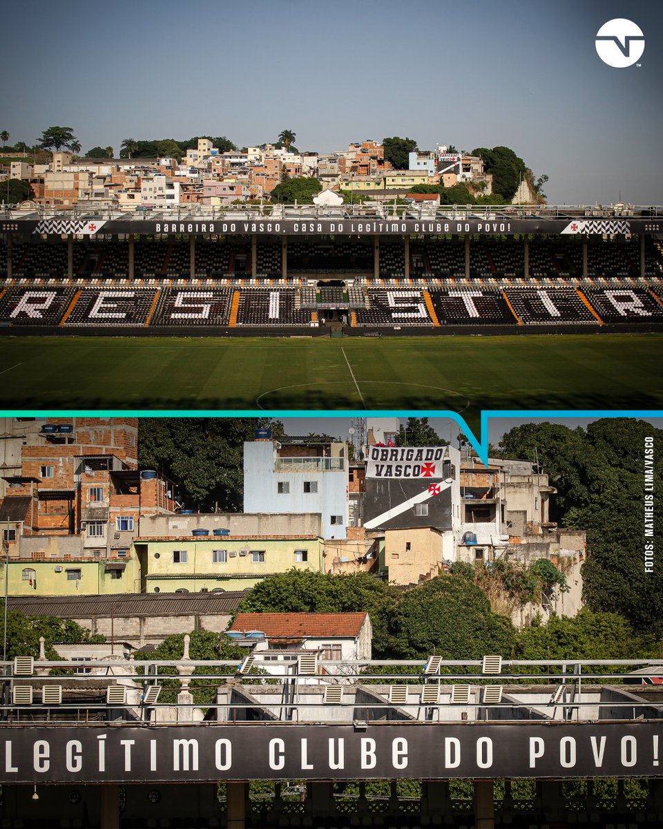 TNTSportsBR's tweet photo. RESISTIR! ✊🏽💢
Após a liberação de São Januário, o @VascodaGama publicou essas imagens com uma carta agradecendo aos órgãos públicos, torcida e moradores da Barreira que se mobilizaram para o feito. Ao fim, o clube escreveu a seguinte frase:

"O Vasco tem que estar no Vasco. E o lugar do Vasco é São Januário. E também o Maracanã."