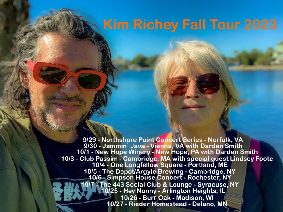 Hey you all! World Famous Dean Tidey and myself are gearing up to head north for a bunch of Fall shows. Come see us!