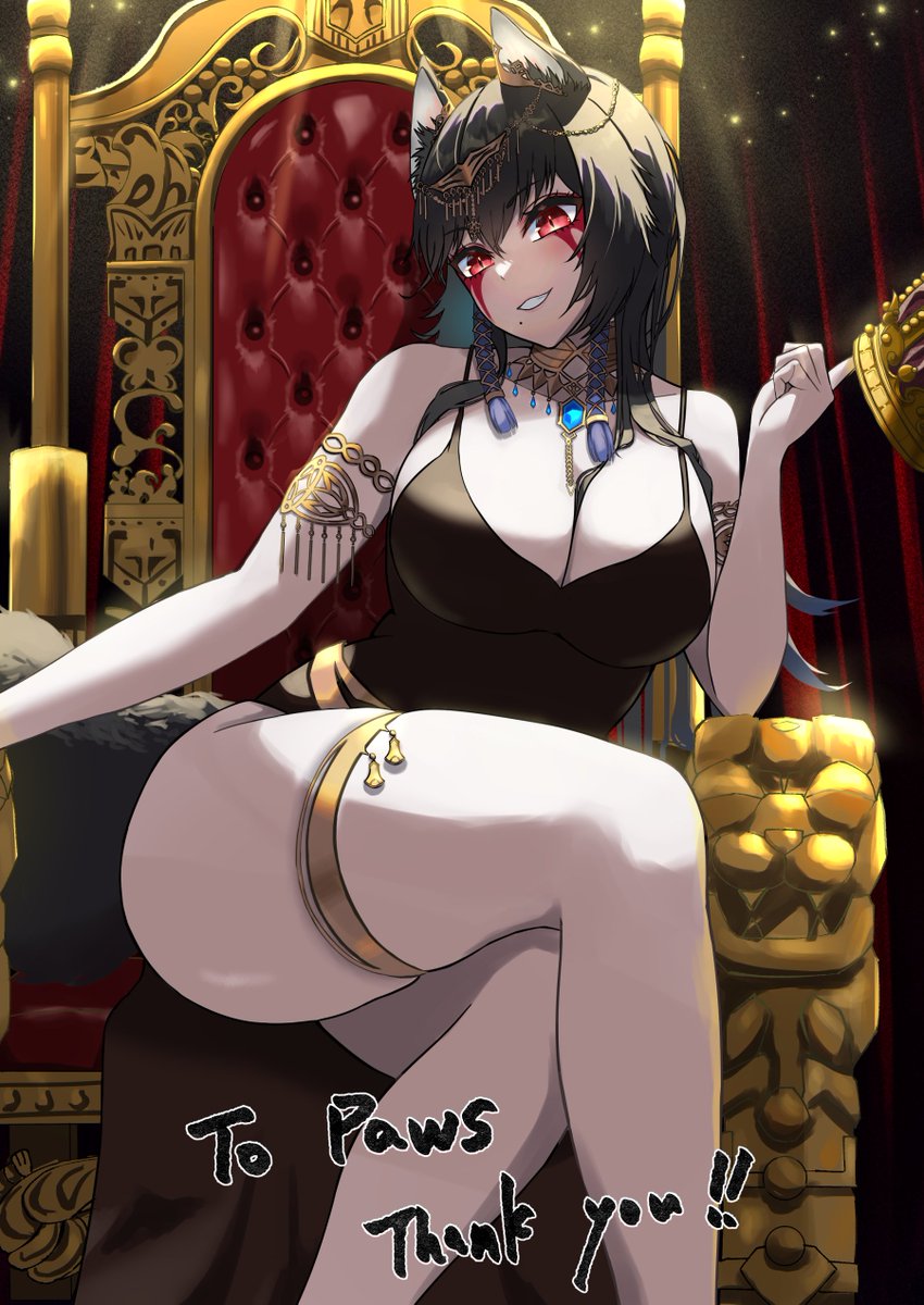 pawsvtuber's tweet image. Challenge to all my fellow VTubers:

Can your thigh game beat mine this #ThighThursday? 

Let&apos;s see those designs! 🐺🎮 #VTuberChallenge