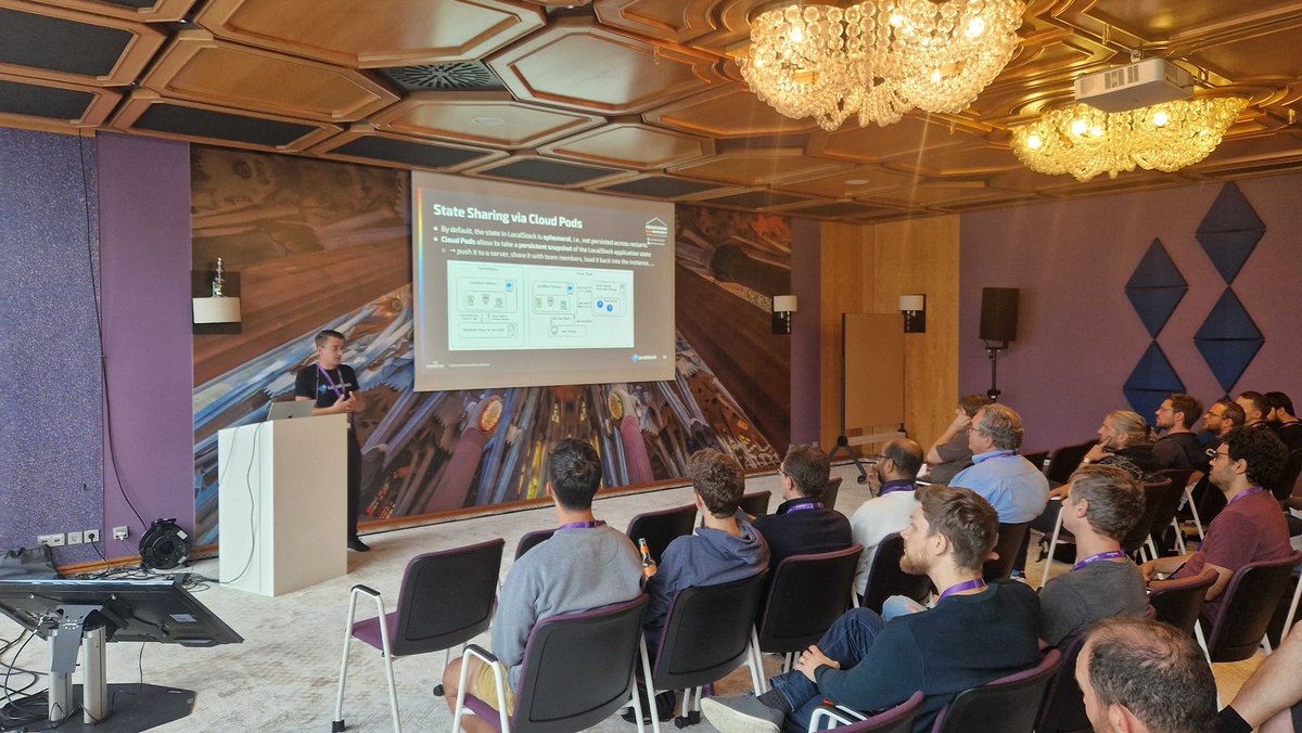 AWSCommunityDE's tweet image. 🛠️ Dive into LocalStack with Waldemar Hummer at #AWSCommunityDayDACH! Develop AWS cloud apps offline using 70+ AWS services in a local Docker container. Get hands-on, debug locally, and explore seamless tool integration. Don't miss it! 💡💻 #LocalStack #AWSDev