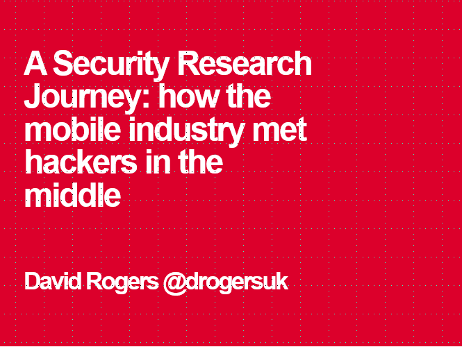 This evening I'll be talking for the first time about the <a href="/GSMA/">GSMA</a> industry-wide CVD scheme and how we have worked over the years together with security researchers, academics and the hacking community to manage and address some pretty big vulnerabilities. Be <a href="/44con/">44CON</a> to see it! #CVD