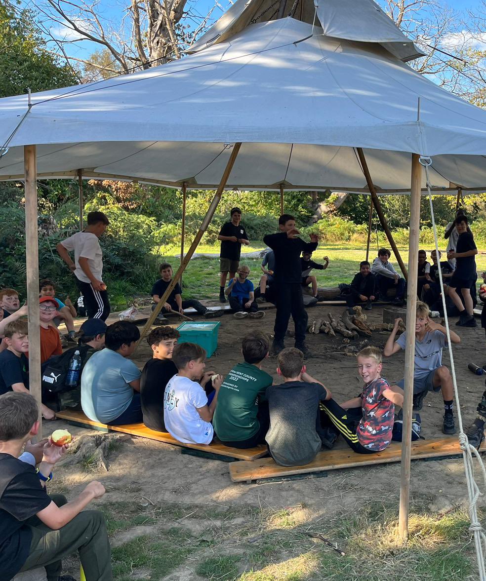 rw_school's tweet photo. Our Year 7 students have arrived safely at the Bushcraft residential and have set up camp! They have had an excellent start to their first day. #BlackandGreen #RWS7 🖤💚 https://t.co/0RE8RBufrm