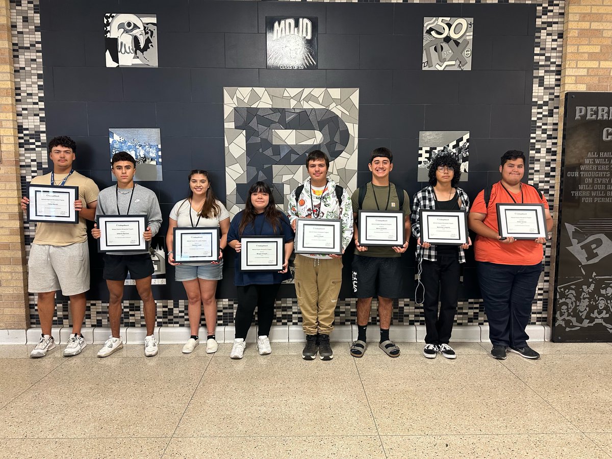 Congratulations to the following students at Permian High School for receiving an academic honor from the 2023 @CollegeBoards National Recognition Program. This honor recognizes their academic excellence, hard work in high school, and their strong performance on assessments.