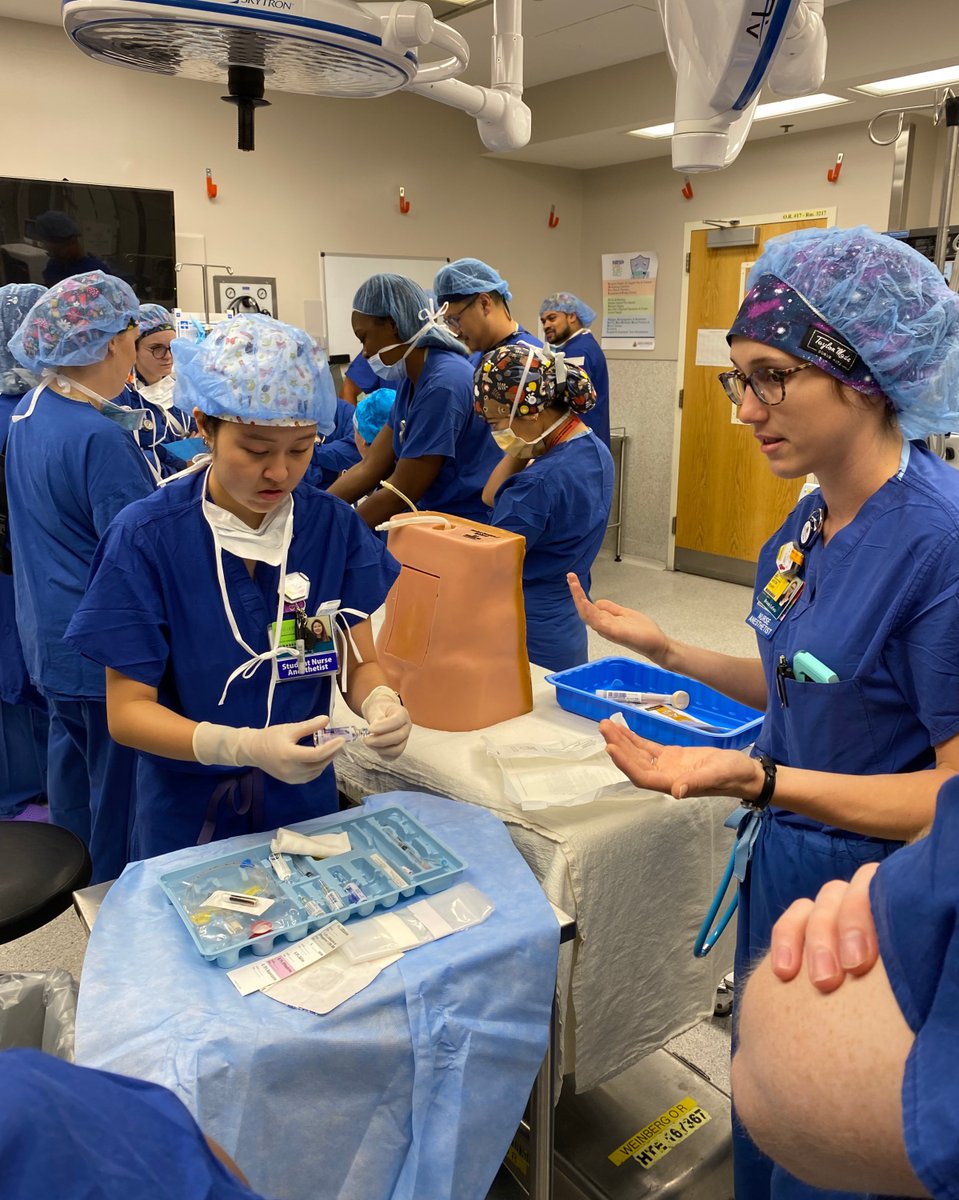 CRNA Educational Seminar today focused on Epidural and Spinal Simulation! Our @JHUNursing CRNA Students joined us as well!