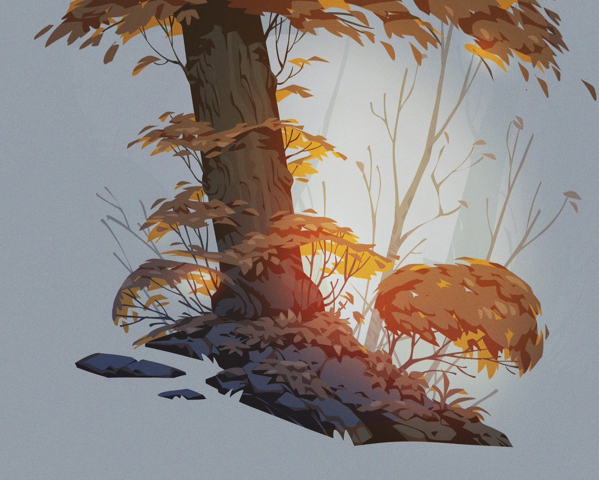 Marcel_Hampel's tweet photo. Sketch vs Final 🌳 https://t.co/WYzf9J1n9h