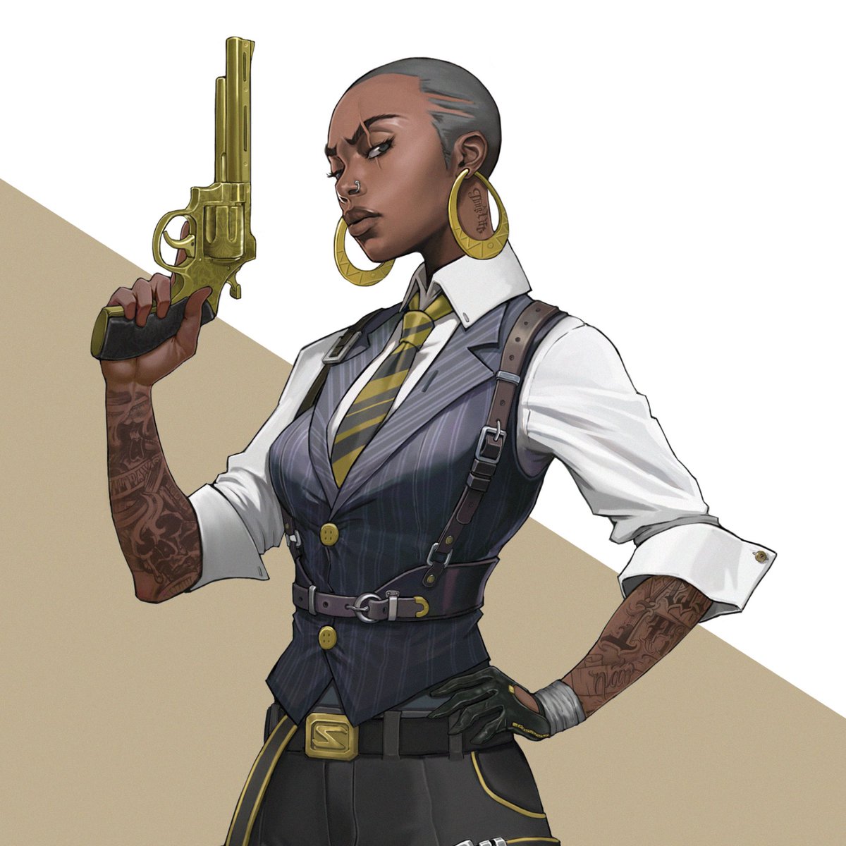 SparrowG17's tweet photo. Old practice #oc #conceptart #gangsta https://t.co/YCjt0QQ95M