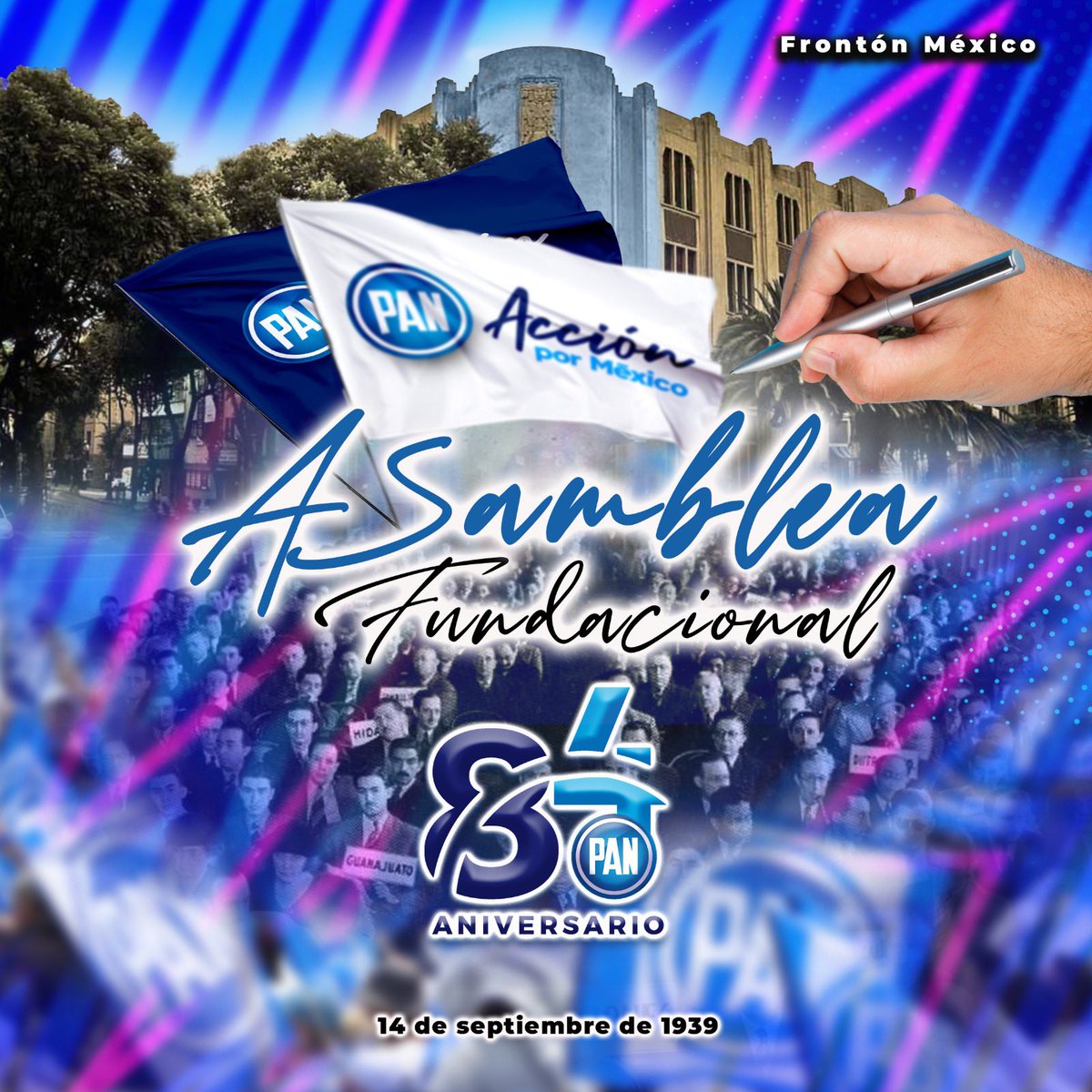 En este día, hace 84 años, dio inicio la asamblea fundacional de Acción Nacional.

En estos años, hemos impulsado la construcción de un mejor México, defendiendo la democracia, las libertades y las instituciones.

#84AñosPAN